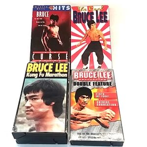 Vtg Lot of 4 Bruce Lee VHS tapes The Dragon